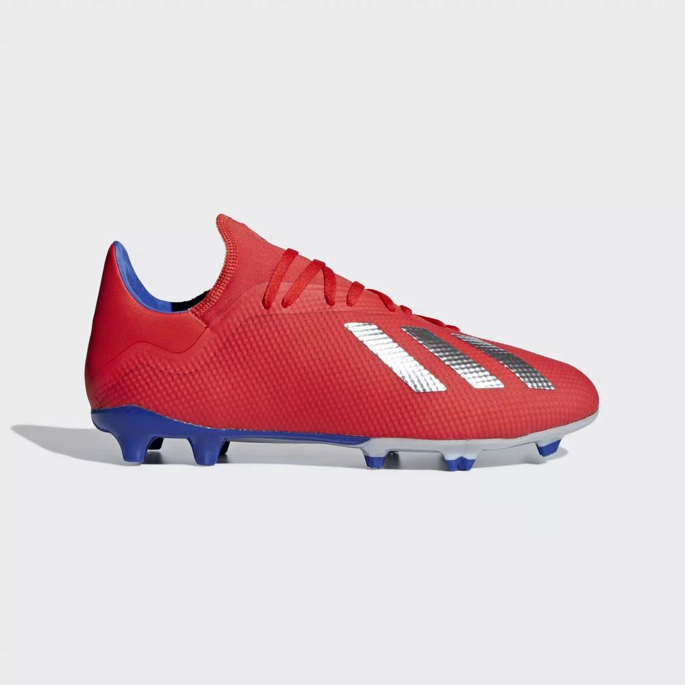 Adidas X 18.3 Firm Ground Tacos de Futbol Rojos Para Hombre (MX-24282)